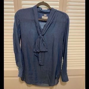 Chambray Loft Soft Tee Blouse